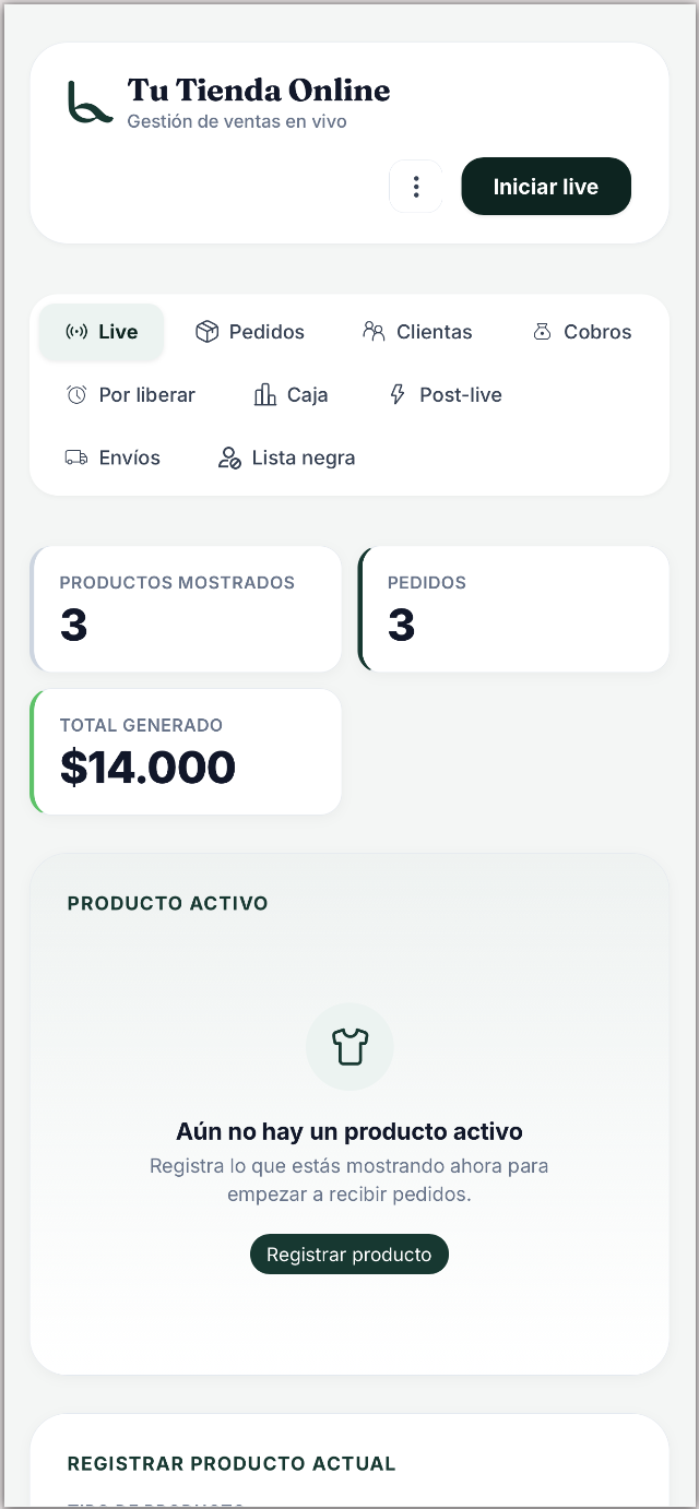 Vista previa de Livia App en iPhone